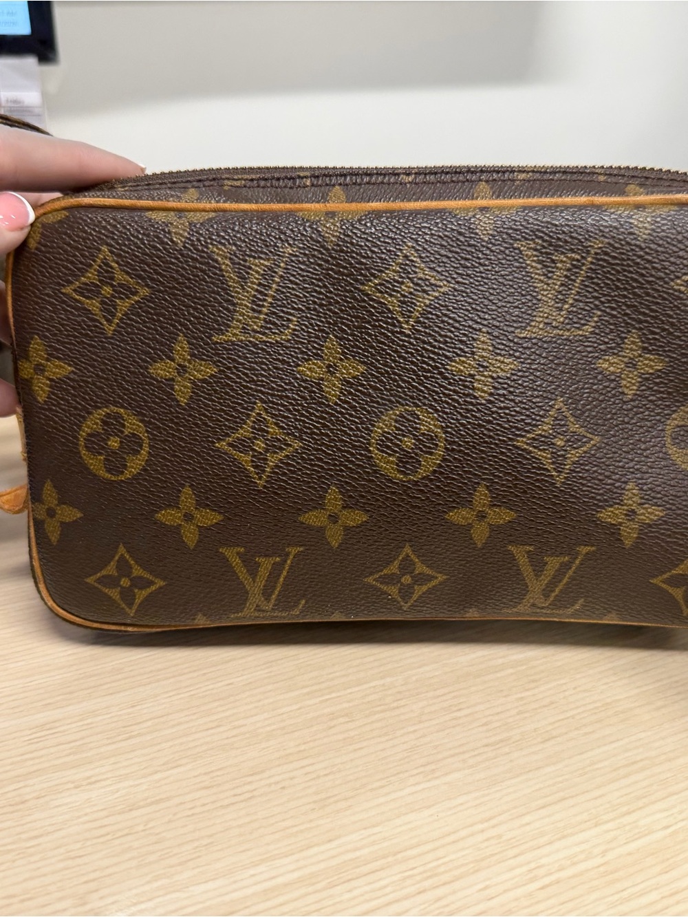 Louis Vuitton Monogram Canvas Toiletry Pouch in Brown and Tan